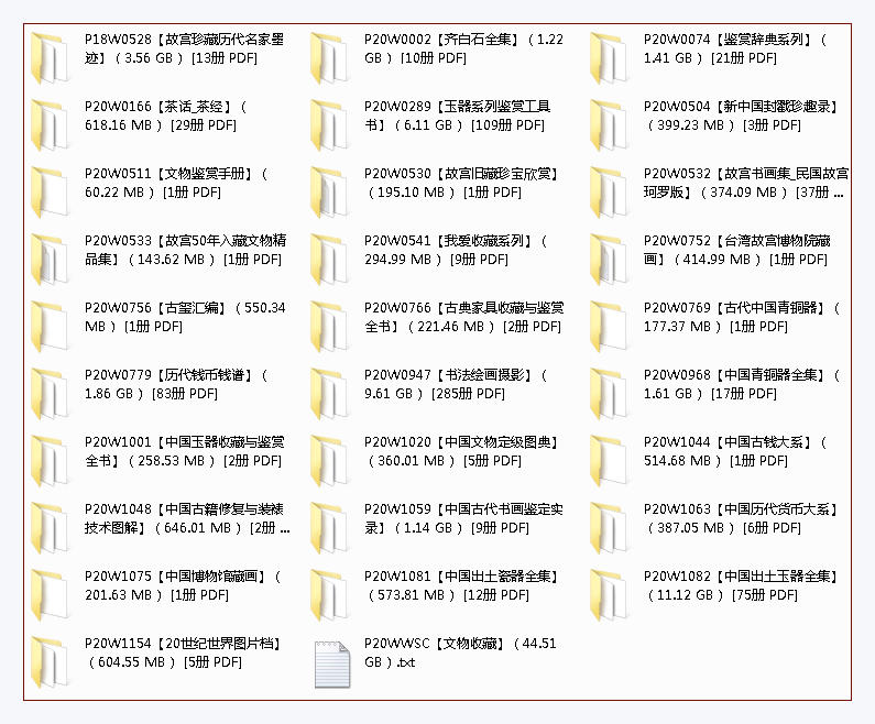 【文物收藏】PDF（44G）合集