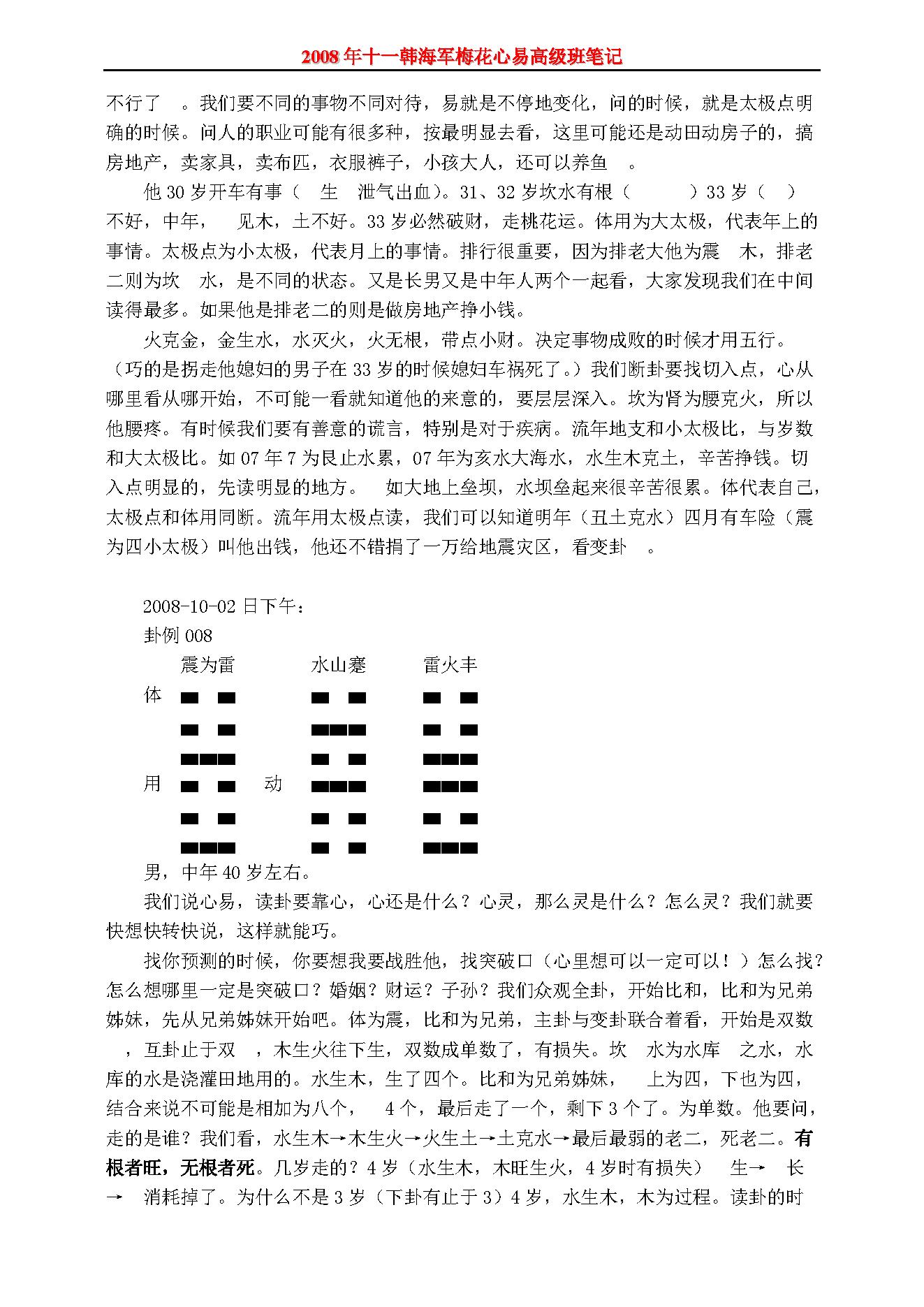韩海军_梅花心易高级班卦例笔记.pdf_第18页