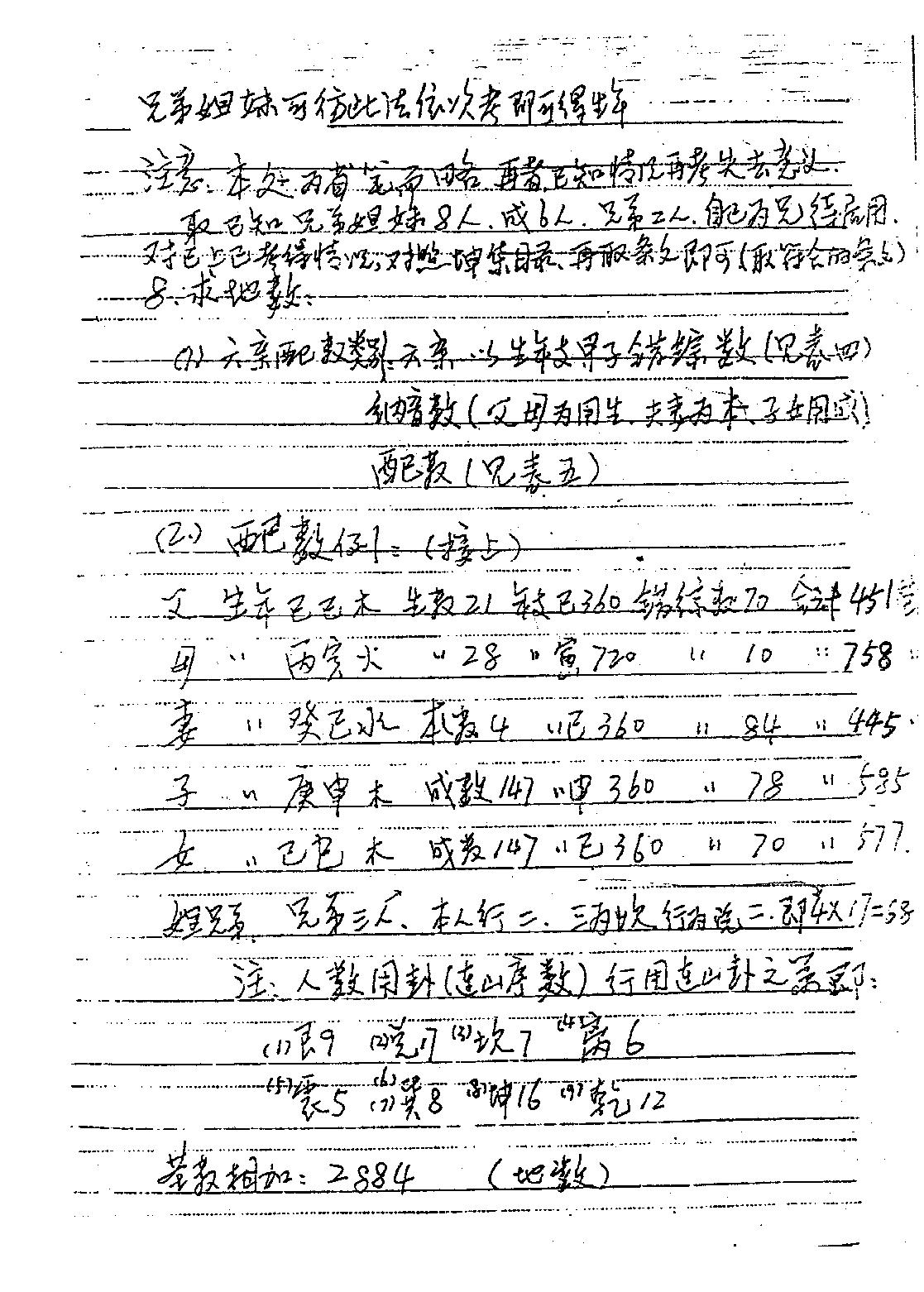 马随乾-正统太华派铁版神数真传秘笈手抄本.pdf_第7页