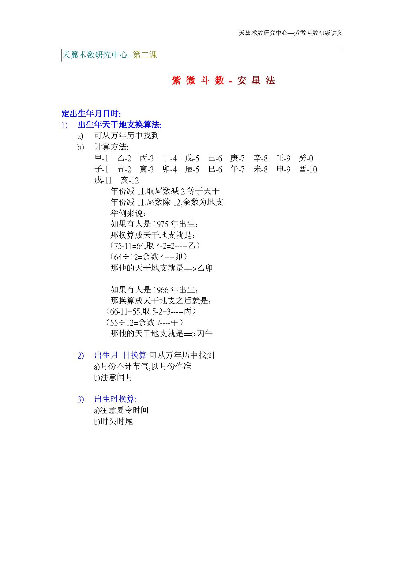 675天翼术数研究中心-紫微斗数初级讲义.pdf_第5页