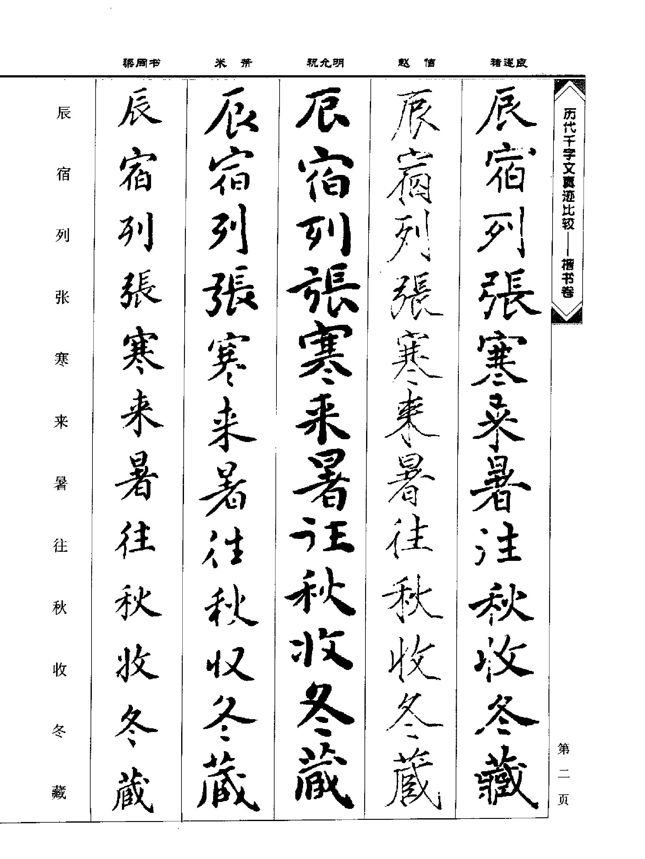 历代千字文真迹比较#楷书卷.pdf_第9页