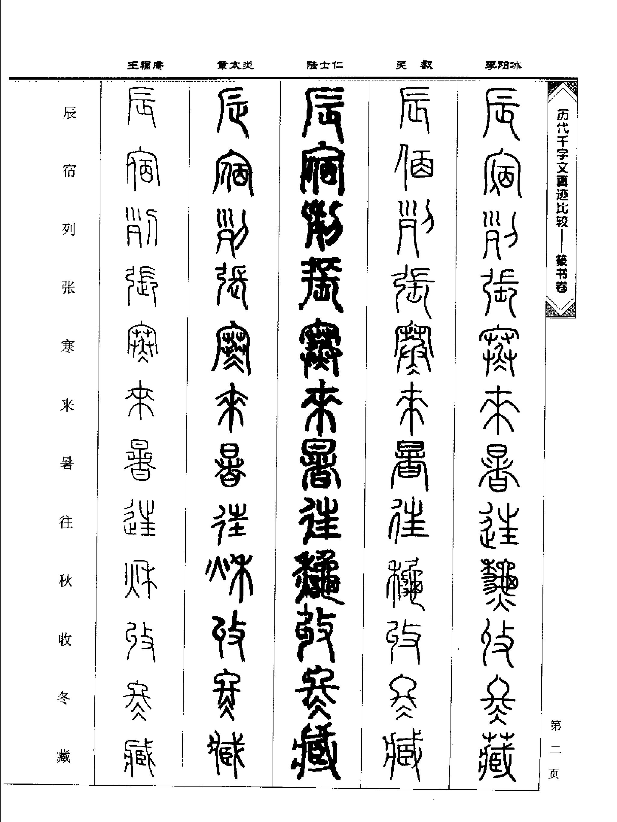 历代千字文真迹比较#篆书卷.pdf_第6页