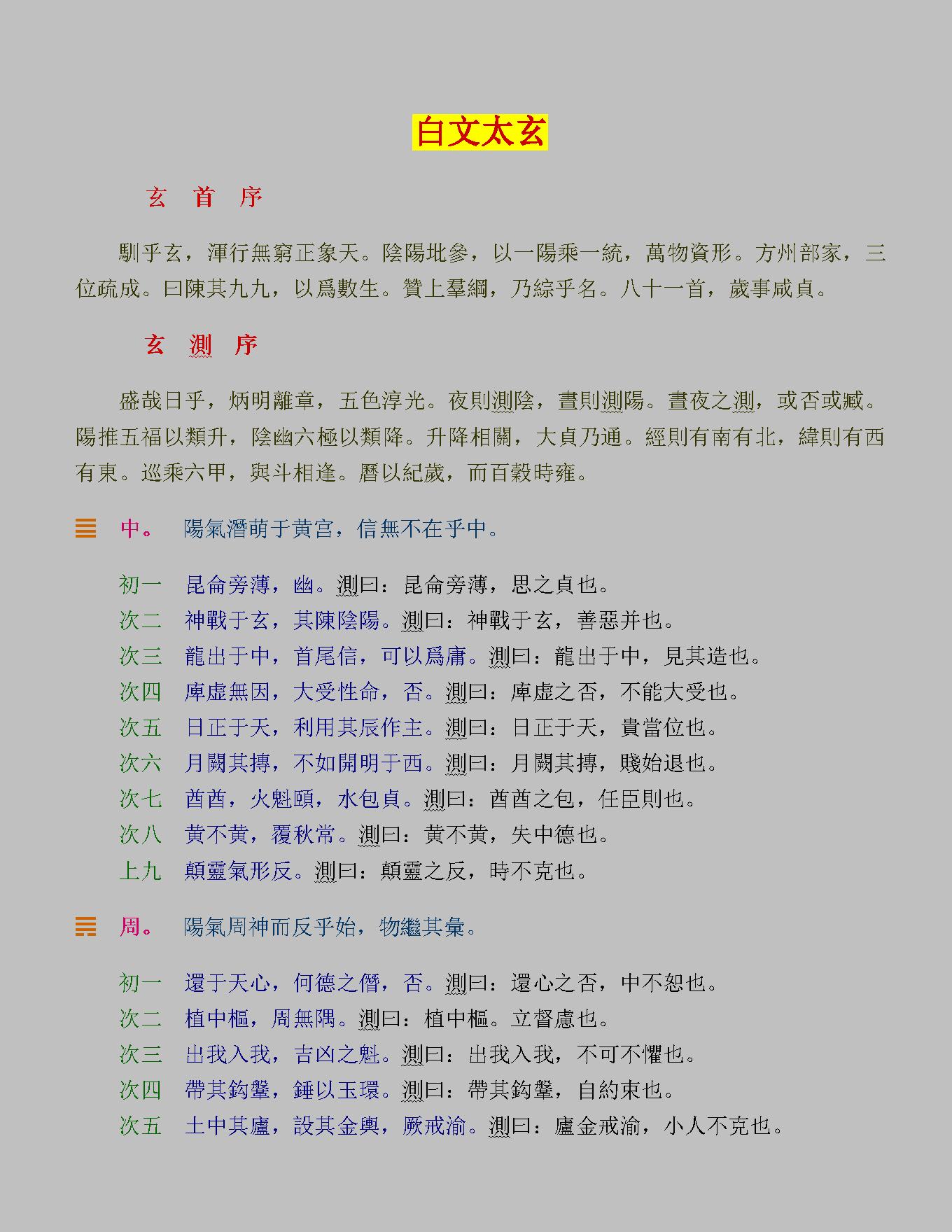 [道家经书合集] 太玄.pdf(733.65KB_33页) [百度云][全集]太玄经是道家.pdf